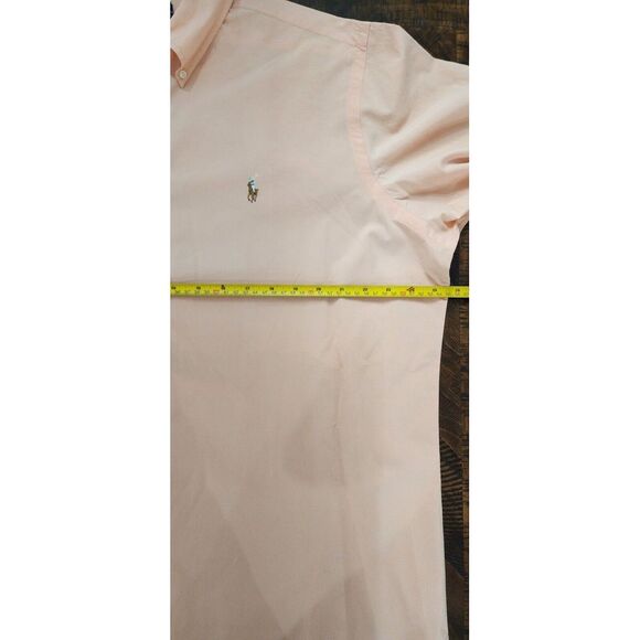 Ralph Lauren Shirt Mens XL Peach‎ Orange Button Down Long Sleeve Colorful Pony - Picture 6 of 8